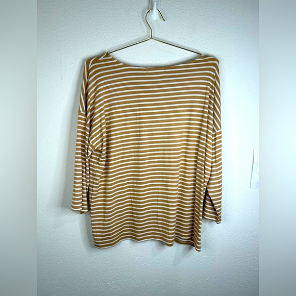 Notations Women’s 1X Striped 3/4 Sleeve Top – Casual, Stretch, Plus Size Comfort - Picture 6 of 7